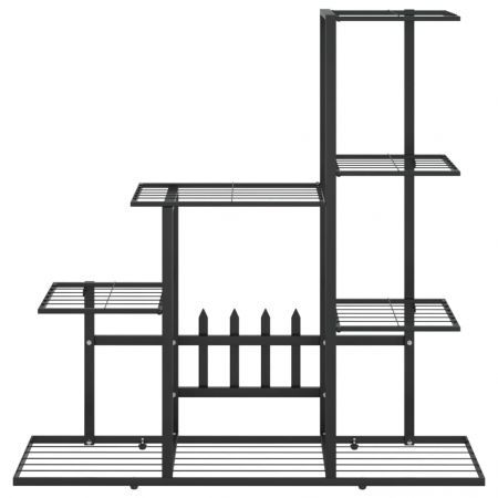 Flower Stand 94.5x25x88 cm Black Metal