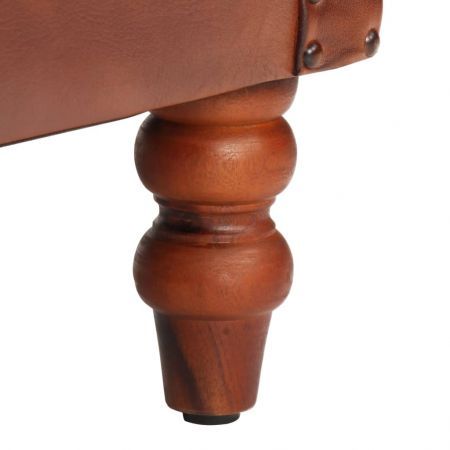 Armchair Brown Real Goat Leather