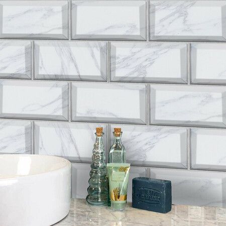 3D Self Adhesive Tile Stickers Art Decals DIY Wall Sticker Home Kitchen DecorationBlue