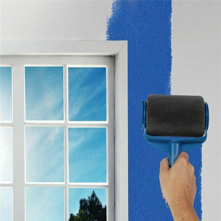 Multifunctional Wall Decorative Paint Roller Corner Brush Handle Tool DIY Household Painting Brushes Kit8Pcs