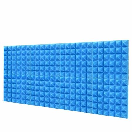 8Pcs High Density Soundproof Foam Egg Profile Sound Absorbent Foam Acoustic Panel Noise Absorption File for KTV Audio RoomBlack