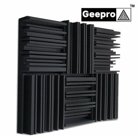 Geepro 6Pcs Foam Panels Sound Absorption Broadband Studio Treatment Acoustic Foam Wall TilPurple