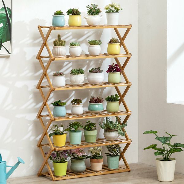 Flower Shelf Storage Decoration Indoor Solid Wood Multi-Layer Balcony Floor-Standing Living Room Meaty Iron Green Radish Basin 4 Layers 50cm