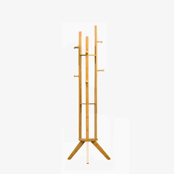 Wooden Garment Coat Clothes Stand Rack Hat Shoe Hanger Holder Shelf OrganizerAPrimary Color