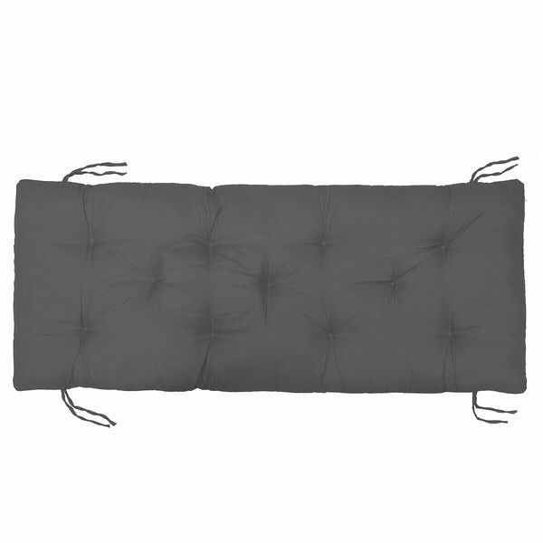 120x50X8CM Outdoor Bench Cushion Non-Slip Chaise Cushion Overstuffed Chair PadDark Grey