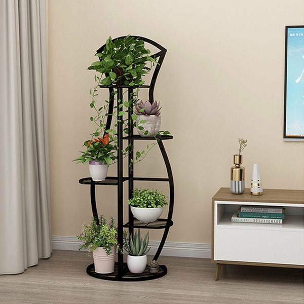 4/5 Tiers Iron Craft Plant Flower Stand Candle Holder Flower Pot Shelf Rack Garden Decor4 LayersWhite