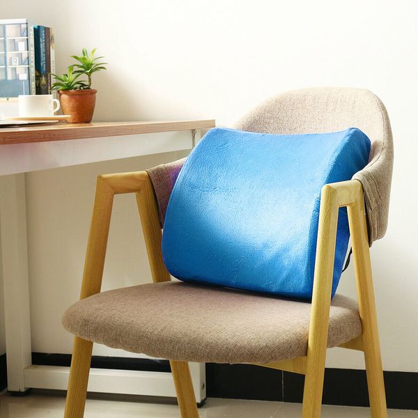 Memory Foam Back Cushion Everlasting Comfort Lumbar Support Pillow for Office Desk Chair for Car#01