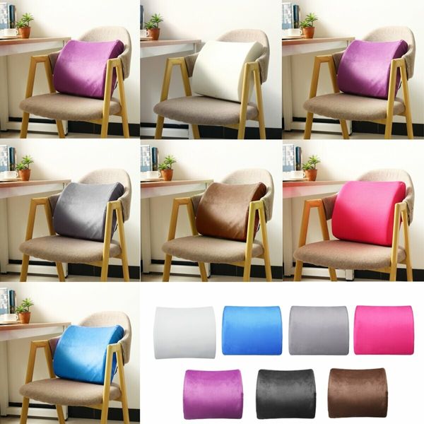 Memory Foam Back Cushion Everlasting Comfort Lumbar Support Pillow for Office Desk Chair for Car#01