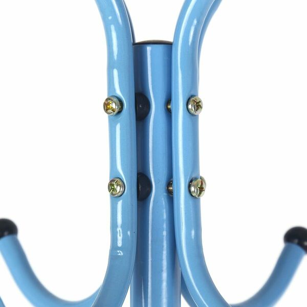 KING DO WAY Coat Rack Hat Rack Metal Purse Display Stand Hall Tree 12 HooksBlue