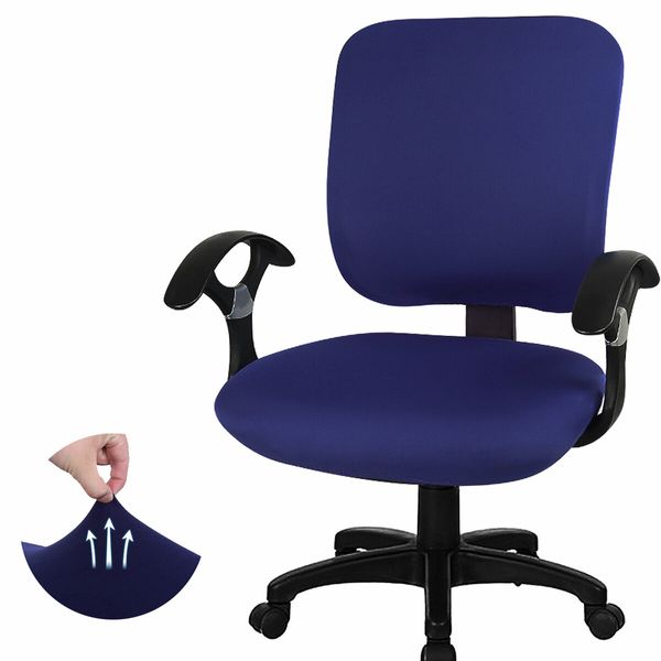 CAVEEN Office Chair Covers 2piece Stretchable Computer Office Chair Cover Universal Chair Seat CoversBlack