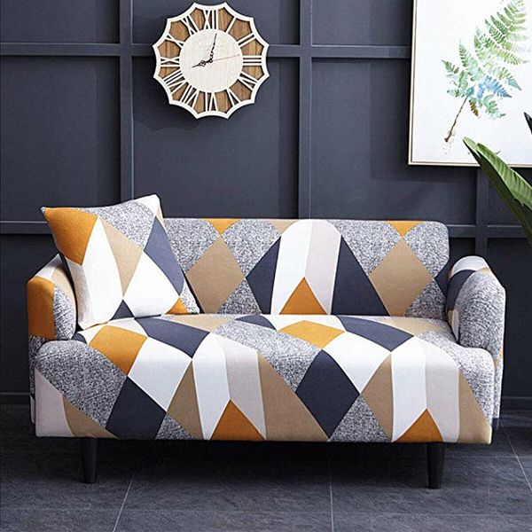 1/2/3/4 Seaters Elastic Sofa Cover Universal Chair Seat Protector Stretch Slipcover Couch Case Home Office Furniture Decoration#34 Seaters