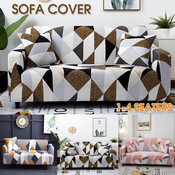 1/2/3/4 Seaters Elastic Sofa Cover Universal Chair Seat Protector Stretch Slipcover Couch Case Home Office Furniture Decoration#34 Seaters