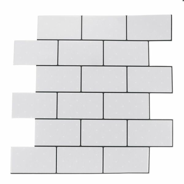 12inch DIY Tile Stickers 3D Brick Wall Self-adhesive Sticker Bathroom Kitchen#6