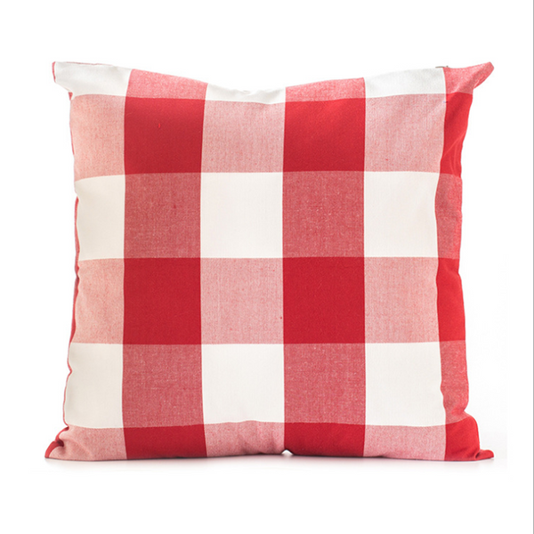 Retro Plaid Throw Pillow Case Cushion Cover 18''x18'' Pillow Protector for Bedroom Couch Sofa Bed Patio Chair Home Car DecorGreen C