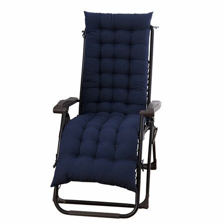 170CM Sun Lounger Chair Cushions Lounge Chaise Recliner Chair Cushion with Non-Slip Back Elastic Sleeve Seat Coffee