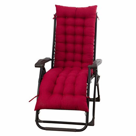 170CM Sun Lounger Chair Cushions Lounge Chaise Recliner Chair Cushion with Non-Slip Back Elastic Sleeve Seat Coffee