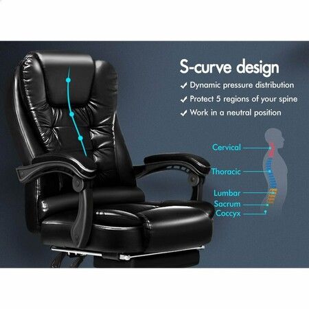 ALFORDSON Massage Office Chair Executive Gaming Racing PU Leather Work Seat