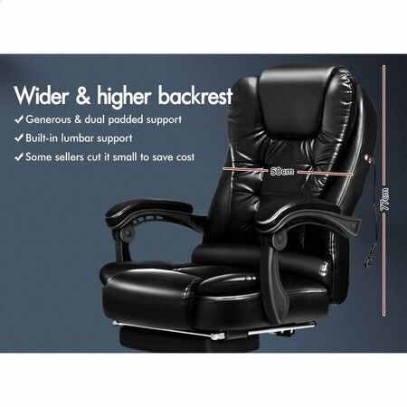 ALFORDSON Massage Office Chair Executive Gaming Racing PU Leather Work Seat