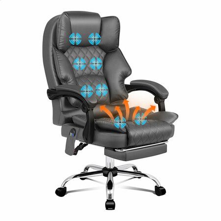 ALFORDSON Massage Office Chair Computer Heated Seat Executive Recliner Gaming