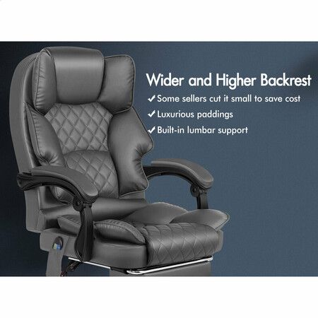 ALFORDSON Massage Office Chair Computer Heated Seat Executive Recliner Gaming