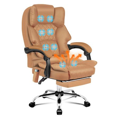 ALFORDSON Massage Office Chair Executive Heated Seat Computer Racing Recliner