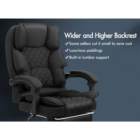 ALFORDSON Massage Office Chair Executive Recliner Gaming Computer Seat Fabric