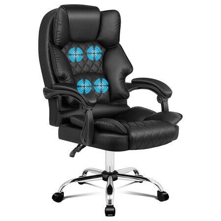 ALFORDSON Massage Office Chair Executive Computer PU Leather Seat Gaming