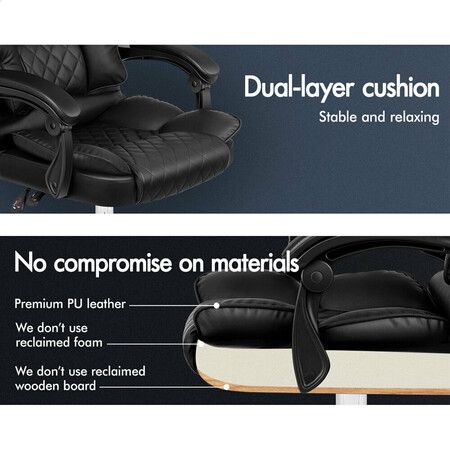 ALFORDSON Massage Office Chair Executive Computer PU Leather Seat Gaming