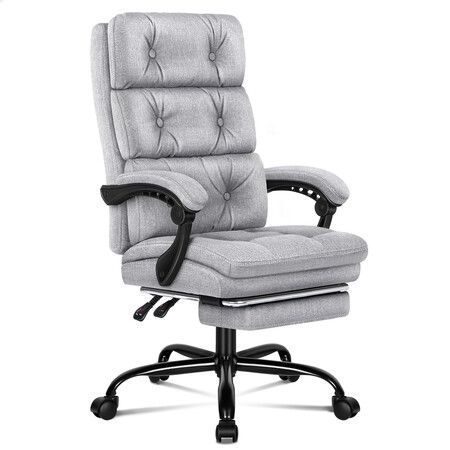 ALFORDSON Office Chair Executive Computer Fabric Work Seat Recliner Gaming Grey