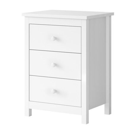 ALFORDSON Bedside Table Hamptons Nightstand Storage Side End 3 Drawers White