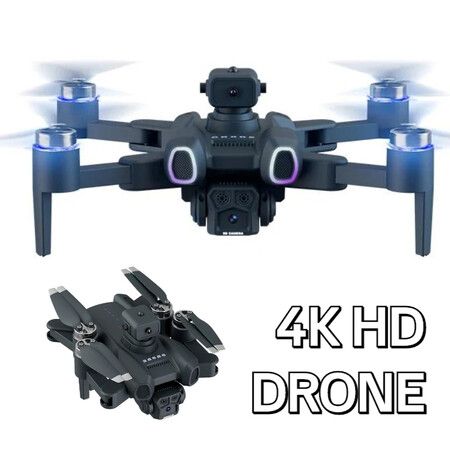 Colorful Changing Lighting Drones 4K HD Dual Camera WiFi Optical Flow Integration Four-sided Obstacle Avoidance Drone Toy Gifts