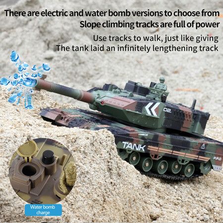 Remote Control Tank for Boys,RC Tank,  Material with Smoke Effect, Lights  Realistic Sounds,1:24 M1A2 Battle Tank Toy,Great Gift Toy for Kids