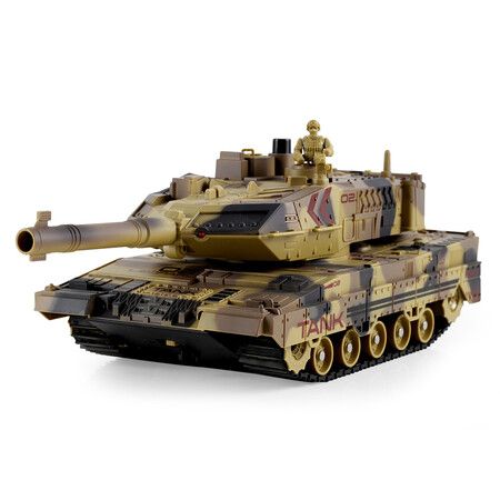 Remote Control Tank for Boys,RC Tank,  Material with Smoke Effect, Lights  Realistic Sounds,1:24 M1A2 Battle Tank Toy,Great Gift Toy for Kids