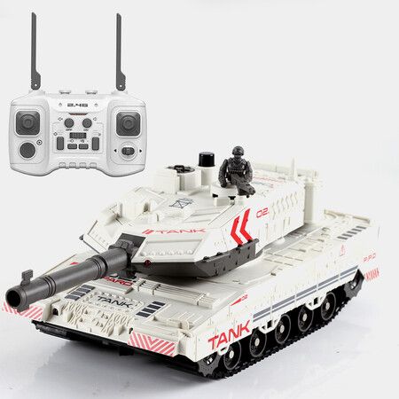 Remote Control Tank for Boys,RC Tank,Alloy Material with Smoke Effect, Lights & Realistic Sounds,1:24 M1A2 Battle Tank Toy,Great Gift Toy for Kids