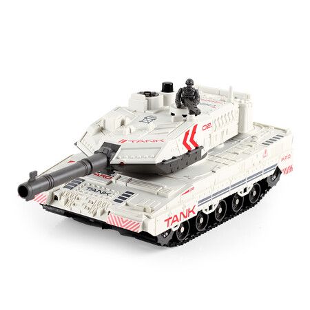 Remote Control Tank for Boys,RC Tank,Alloy Material with Smoke Effect, Lights & Realistic Sounds,1:24 M1A2 Battle Tank Toy,Great Gift Toy for Kids