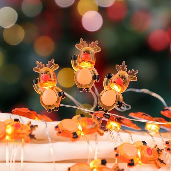 Christmas Decorations LED String Lights 3 Meters 30LEDs Reindeer Battery Operated Christmas Tree Lights