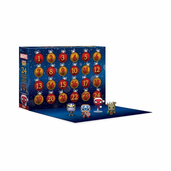 Holiday Calendar Marvel characters, with 24 Pocket Pop  Vinyl Figures Christmas gift toy