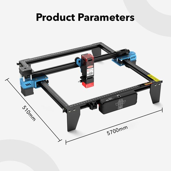 Laser Engraver Cutter 80W Engraving Cutting Machine DIY Making Wood Acrylic Leather Metal High Precision Fixed Focus APP Control Etching Marking