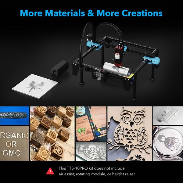 Laser Engraver Cutter 80W Engraving Cutting Machine DIY Making Wood Acrylic Leather Metal High Precision Fixed Focus APP Control Etching Marking