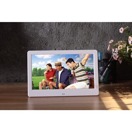 USB Powered Digital Picture Frame 7 Inch Digital Photo Frame, Only Compatible USB Disk and TF card (White)