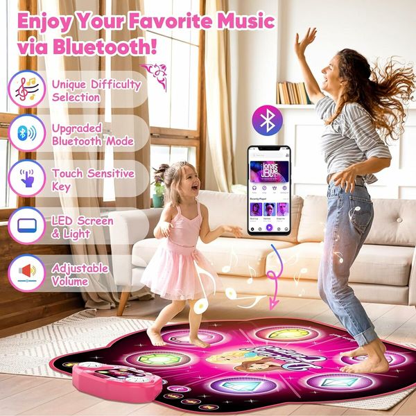 Dance Mat for Kids, Light Up Children Music Game Mat, Toys for Girls Boys Ages 3 to 12