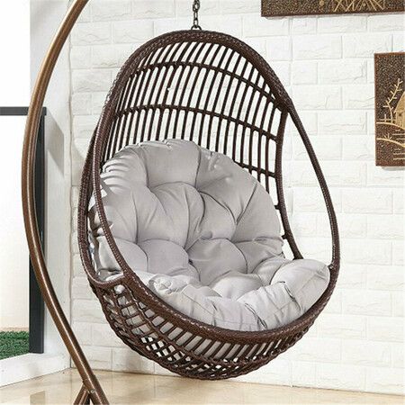 Thick Hanging Basket Seat Cushion Hanging Egg Chair Cushions Chair Cushions BRSGrey