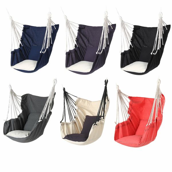 Hanging Rope Chair Max Load 200KG Hammock Swing Seat Indoor Outdoor Patio Porch Garden SuppliesPink