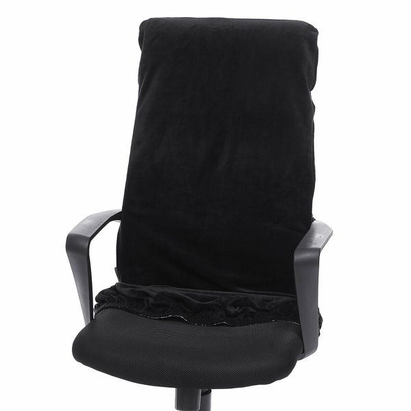 Stretch Chair Cover Dining Room Chair Slipcovers Stretch Furniture Protector Covers Removable  Kitchen Chair Cover SeatBlack