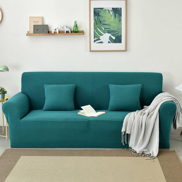 4 Seaters Elastic Sofa Cover Thicken Spandex Polar Fleece Chair Seat Protector Stretch Couch Slipcover Decorations#12