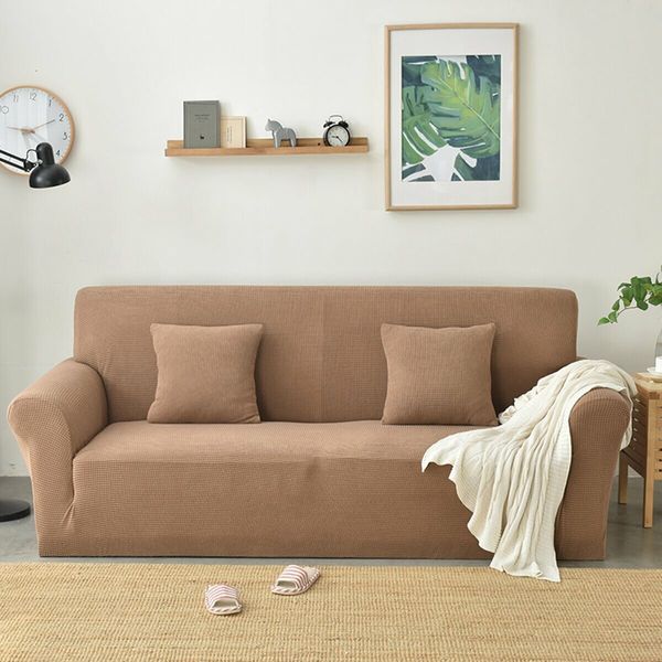 4 Seaters Elastic Sofa Cover Thicken Spandex Polar Fleece Chair Seat Protector Stretch Couch Slipcover Decorations#12