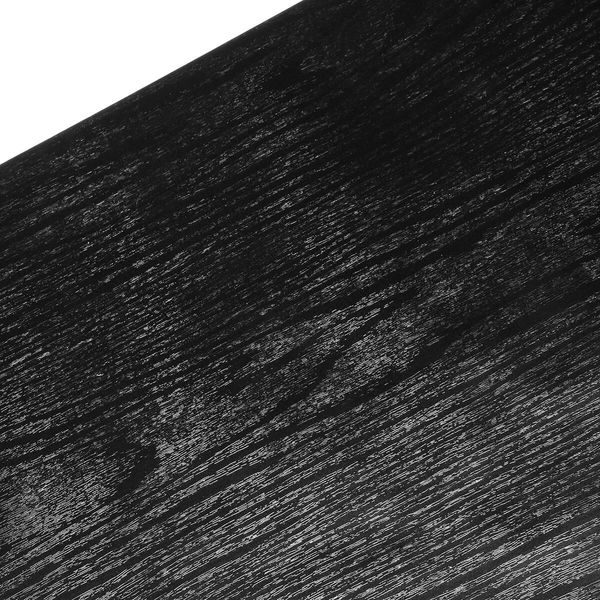 Black Wood Looking Textured Self Adhesive Decor Contact Paper Vinyl Shelf Liner Wall Paper2M