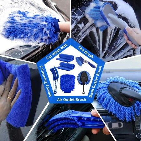 27 Pcs Car Detailing Kit Car Interior Detailing Kit Brush Set Auto Interior Car Detailing Kit Car Cleaning Kit for Wheel-Drill Not Included