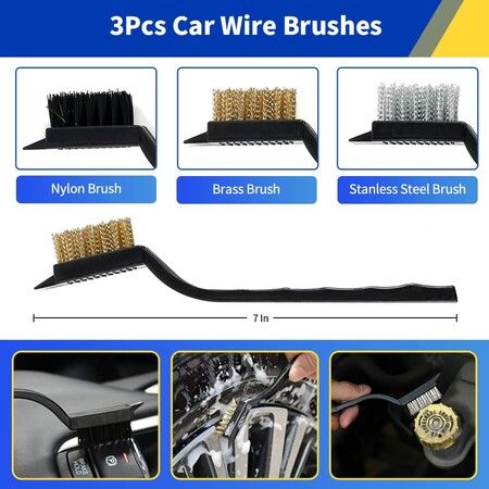 27 Pcs Car Detailing Kit Car Interior Detailing Kit Brush Set Auto Interior Car Detailing Kit Car Cleaning Kit for Wheel-Drill Not Included