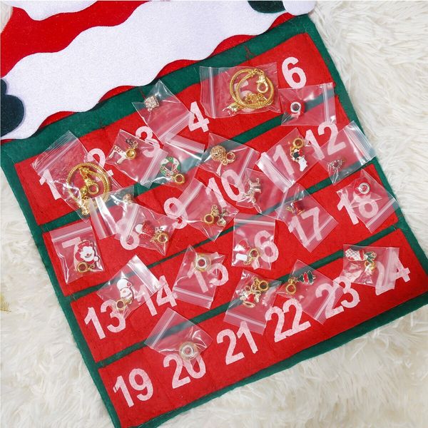 Christmas Advent Calendar 2023 Girls Bracelets Gift Set 24 Days Xmas Countdown Calendars DIY Charm Beads Jewelry Making Kit For Kids & Teens